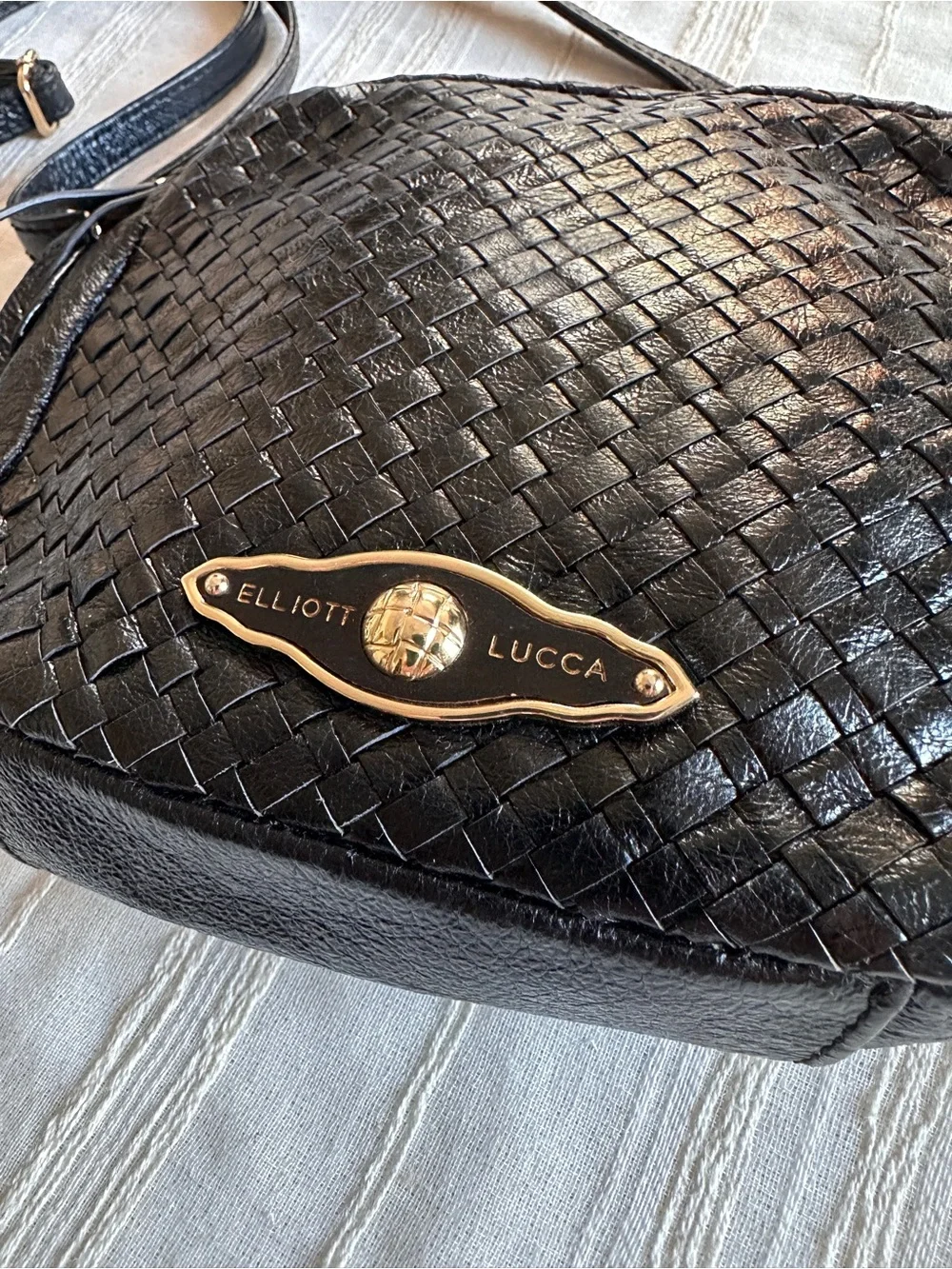 ELLIOTT LUCA Woven Leather Mini Crossbody Bag - Picture 3 of 13